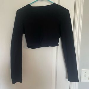 Black long sleeve crop top great condition